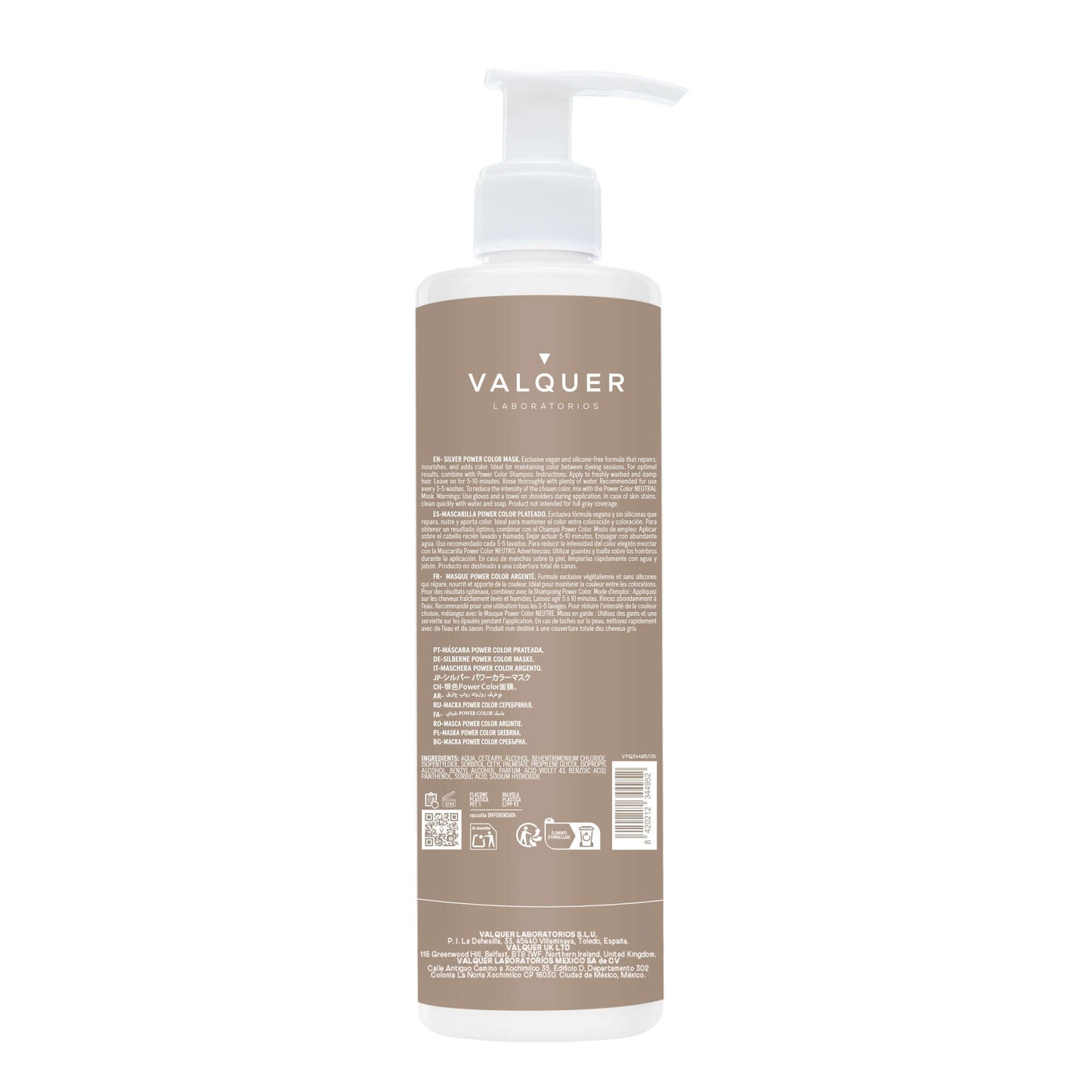 Mascarilla color gris plata - Power Color - 275 ml - Montber Professional Brand