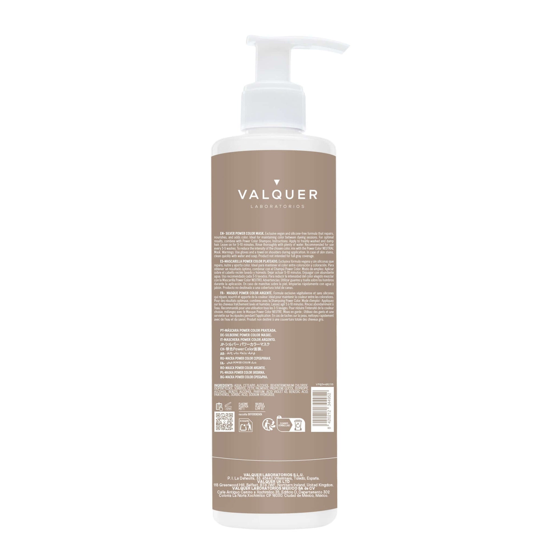 Mascarilla color gris plata - Power Color - 275 ml - Montber Professional Brand