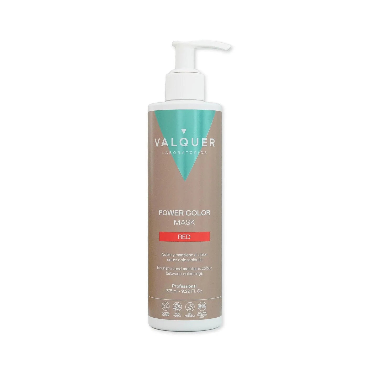 Mascarilla color Rojo - Power Color - 275 ml - Montber Professional Brand