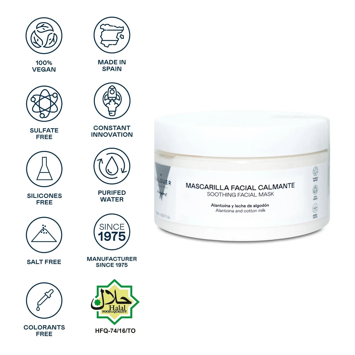Mascarilla facial calmante - 200 ml - Montber Professional Brand