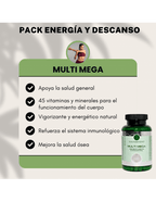 Multivitamínico MULTI MEGA: Más de 40 vitaminas y minerales por cápsula. - Montber Professional Brand