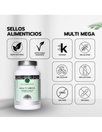 Multivitamínico MULTI MEGA: Más de 40 vitaminas y minerales por cápsula. - Montber Professional Brand