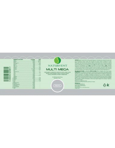 Multivitamínico MULTI MEGA: Más de 40 vitaminas y minerales por cápsula. - Montber Professional Brand