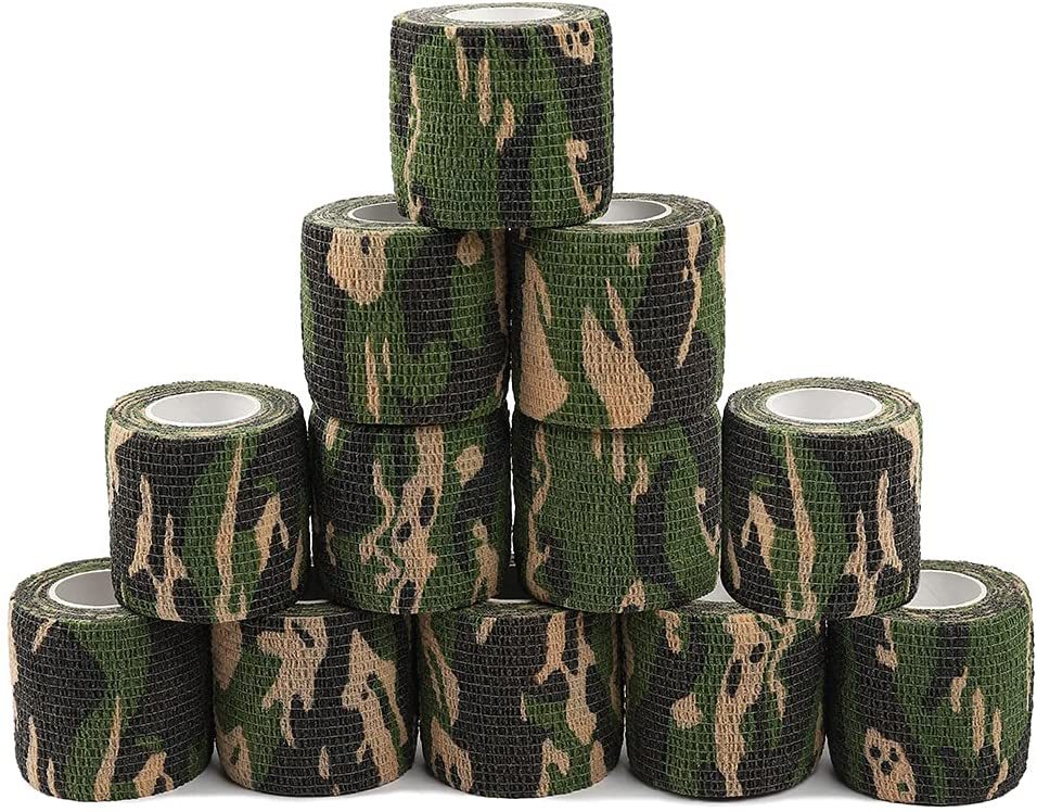 Non - woven Camouflage Bandage Hunting Camera Camouflage Tape Military Fans Telescopic Elastic Self - adhesive - Montber Professional Brand