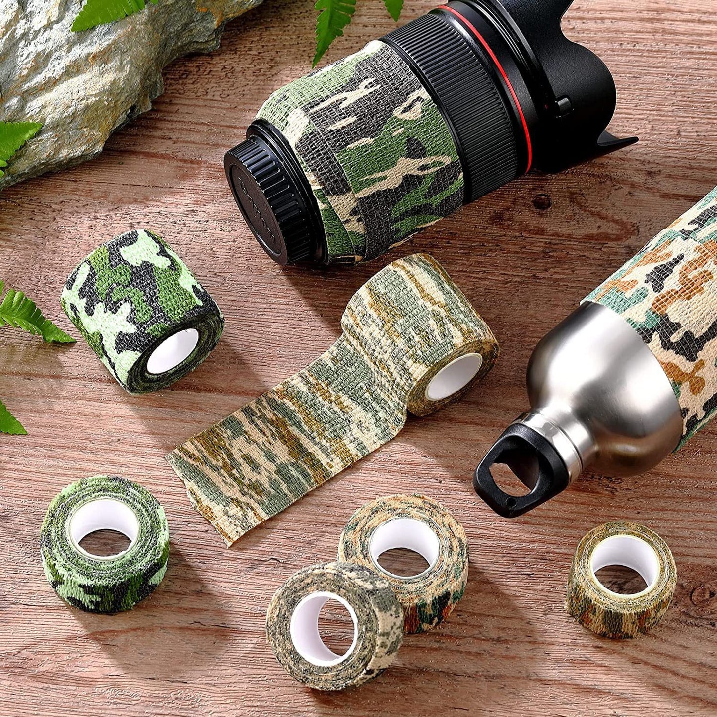 Non - woven Camouflage Bandage Hunting Camera Camouflage Tape Military Fans Telescopic Elastic Self - adhesive - Montber Professional Brand
