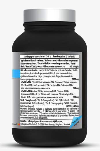 Omega 3 3000 mg (EPA) 900mg (DHA) 600mg + Vitamina E 30mg - Montber Professional Brand