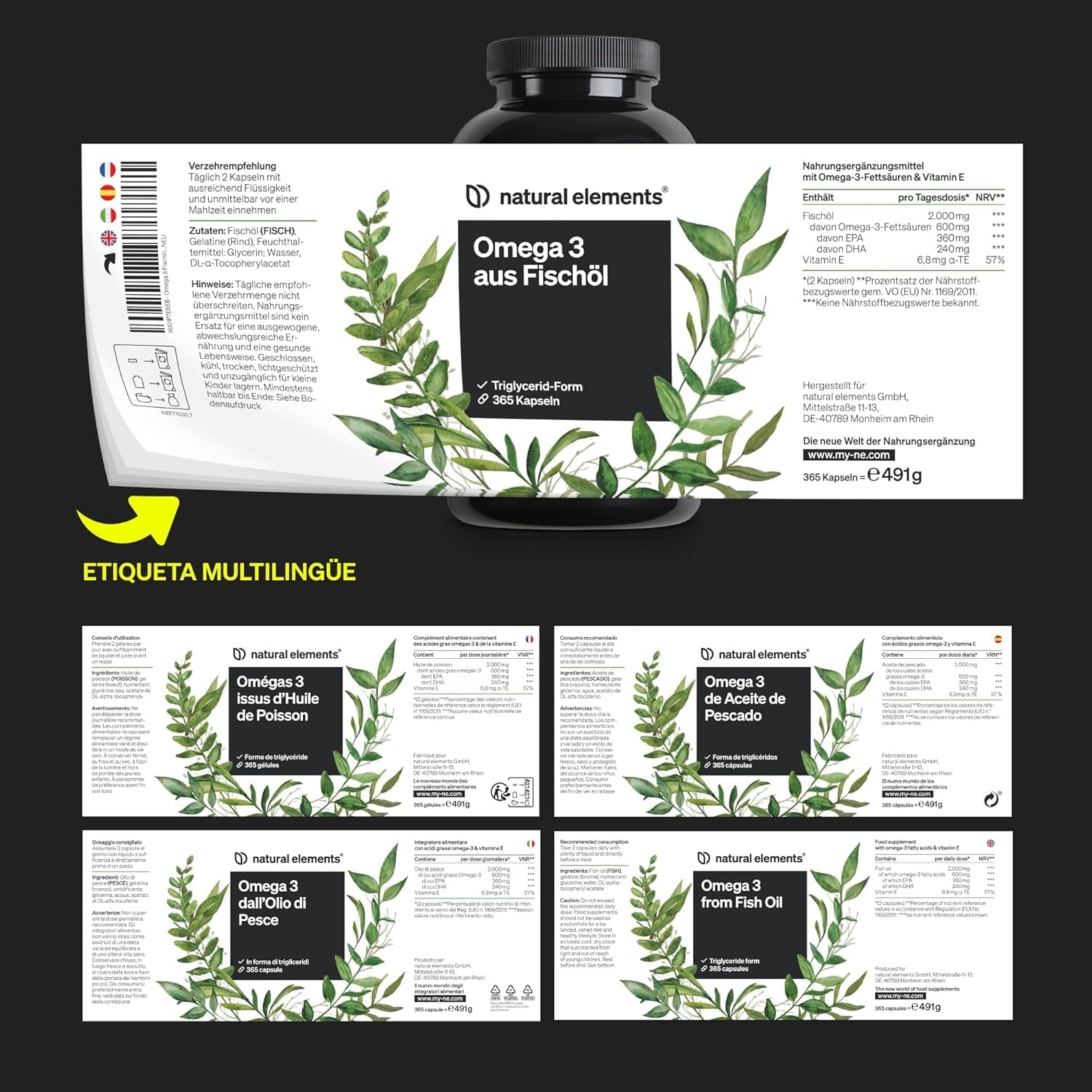 Omega 3 + Vit E: Cuidado Total Corazón y Células - Montber Professional Brand