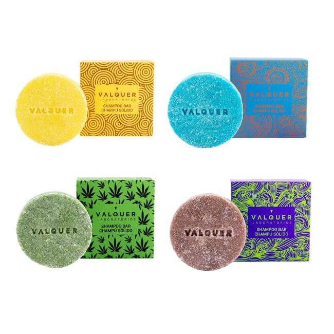Pack 4 champús sólidos exóticos: Acid, Luxe, Sunrise y Hemp - 200 g - Montber Professional Brand