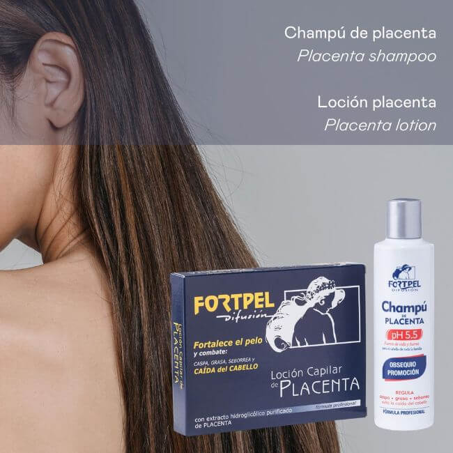 Pack 6 viales placenta 6x15 ml + Champú placenta - 200 ml - Montber Professional Brand