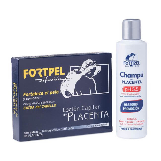 Pack 6 viales placenta 6x15 ml + Champú placenta - 200 ml - Montber Professional Brand