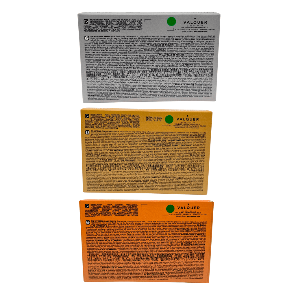 Pack ampollas Lifting Flash + Vitamina C + Peeling - 3 x 5 x 2 ml - Montber Professional Brand