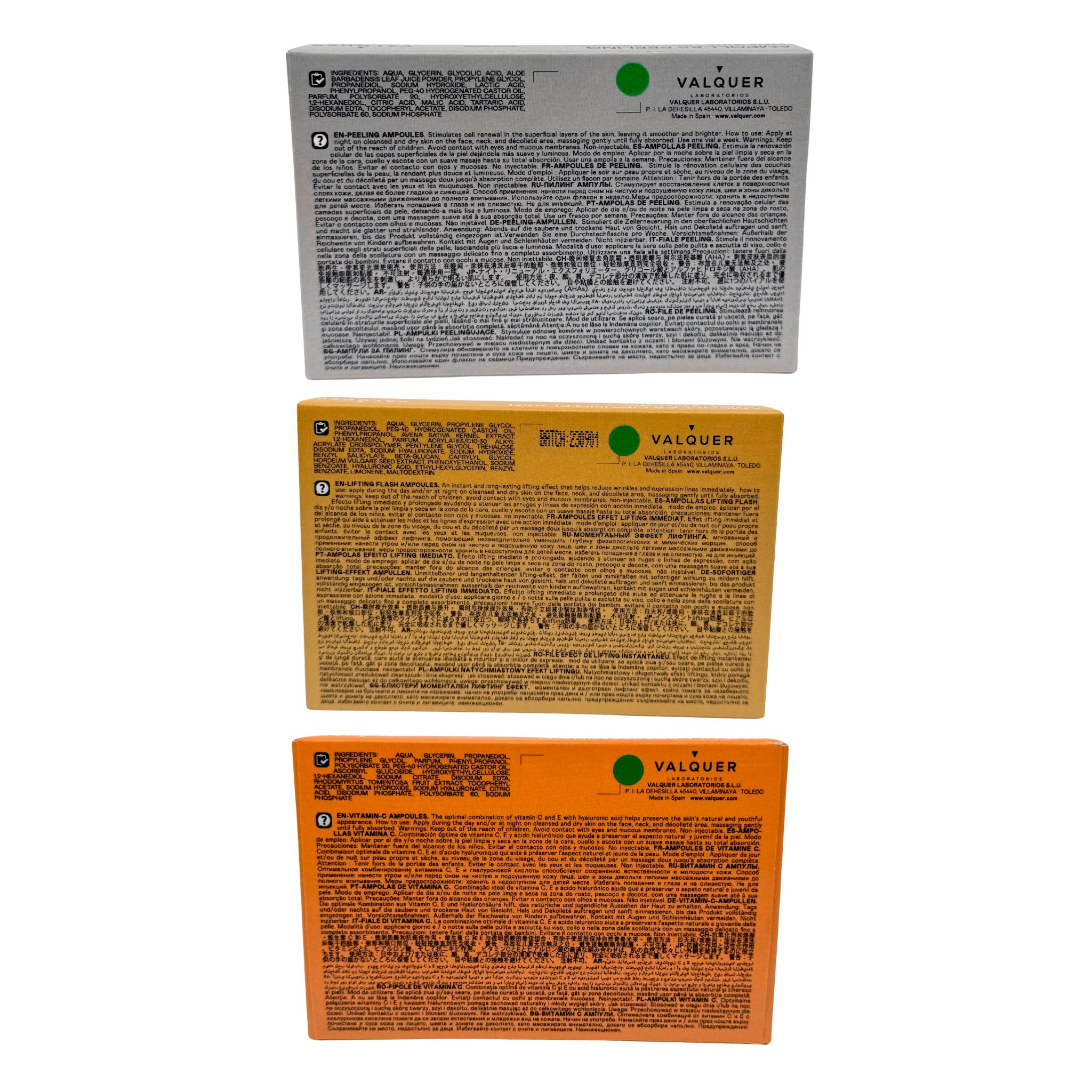 Pack ampollas Lifting Flash + Vitamina C + Peeling - 3 x 5 x 2 ml - Montber Professional Brand