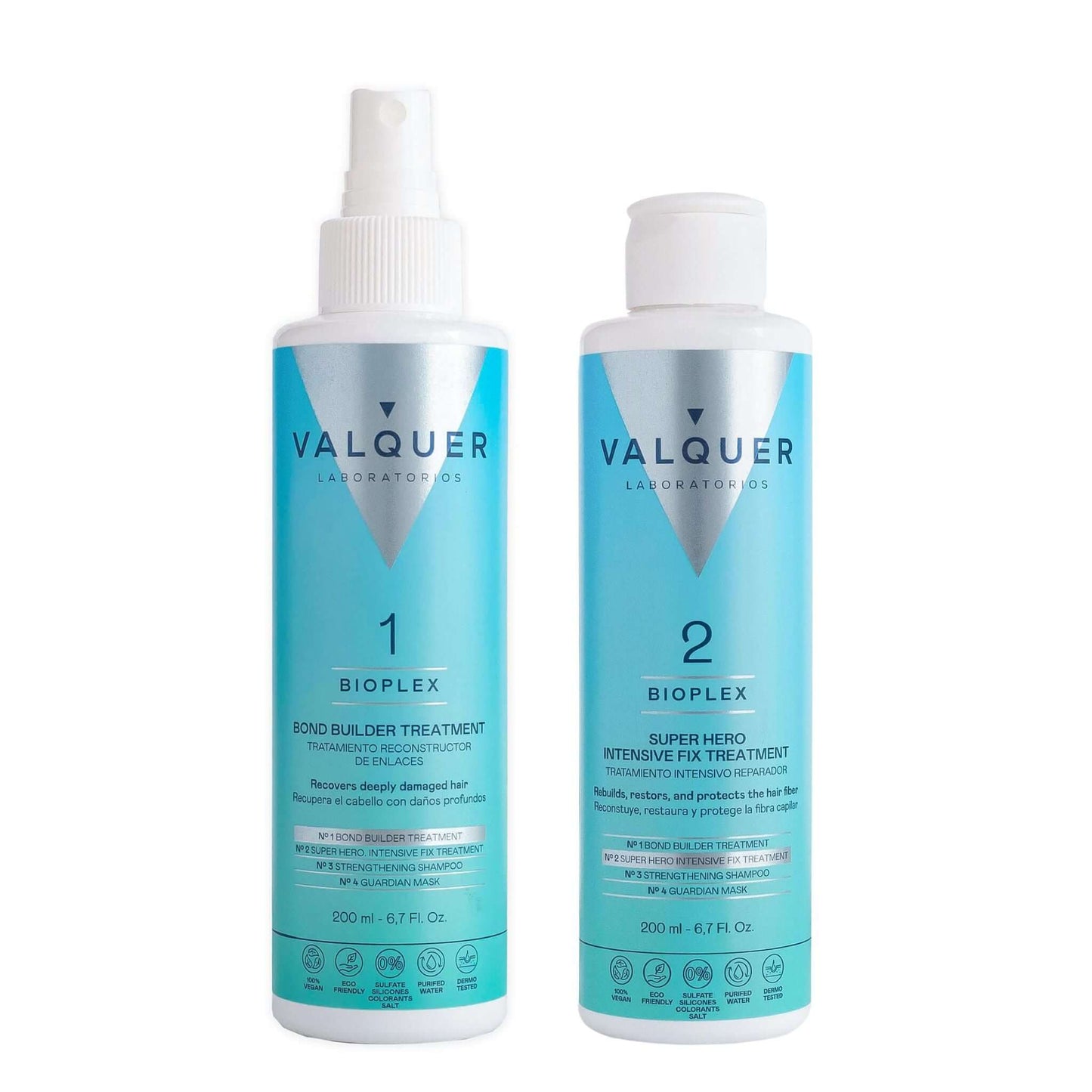 Pack Bioplex Nº1 y Nº2 - Tratamiento Reconstructor de Enlaces y Tratamiento Intensivo Reparador - 400 ml - Montber Professional Brand