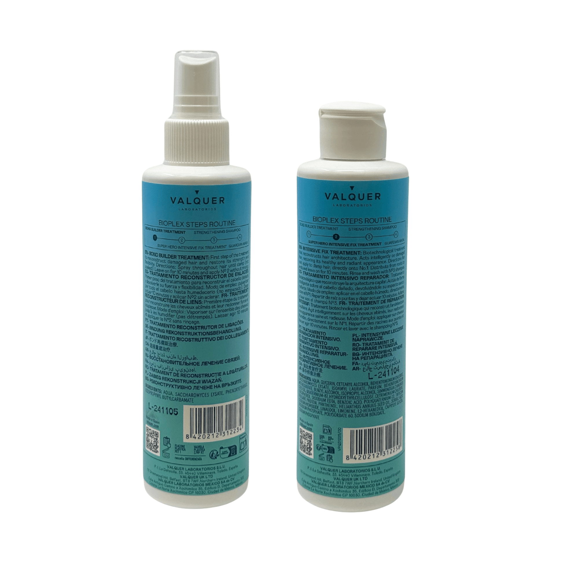 Pack Bioplex Nº1 y Nº2 - Tratamiento Reconstructor de Enlaces y Tratamiento Intensivo Reparador - 400 ml - Montber Professional Brand