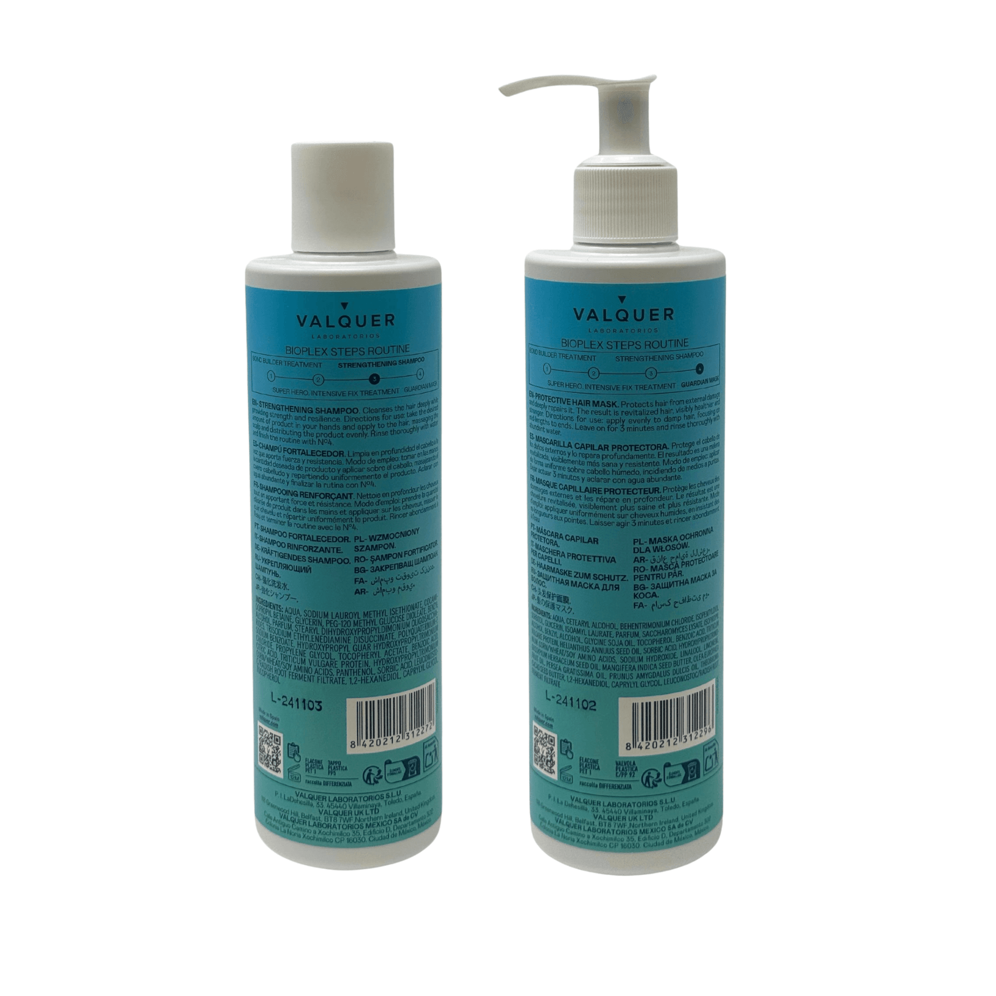 Pack Bioplex Nº3 y Nº4 - Champú Fortalecedor y Mascarilla Protectora - 575 ml - Montber Professional Brand