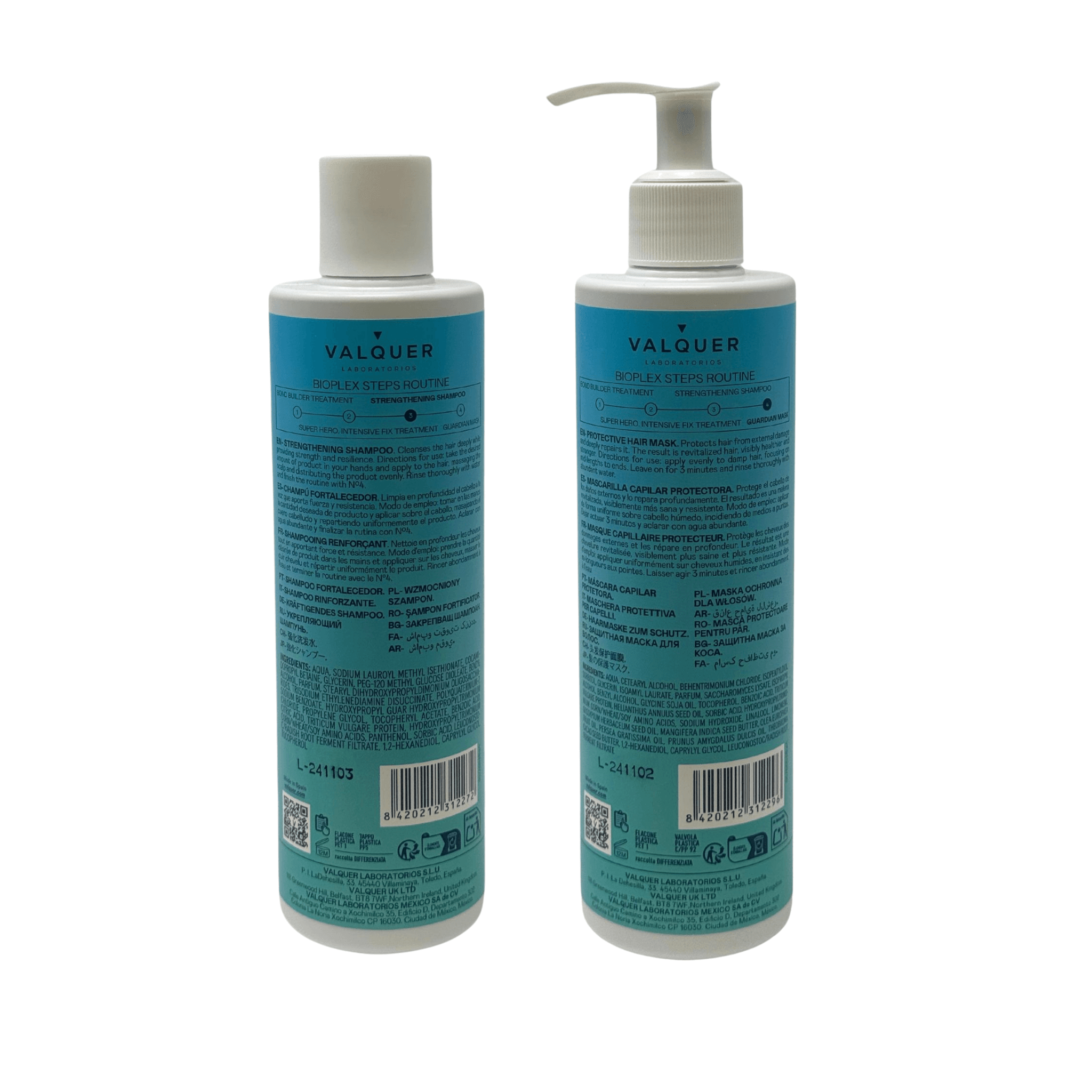 Pack Bioplex Nº3 y Nº4 - Champú Fortalecedor y Mascarilla Protectora - 575 ml - Montber Professional Brand