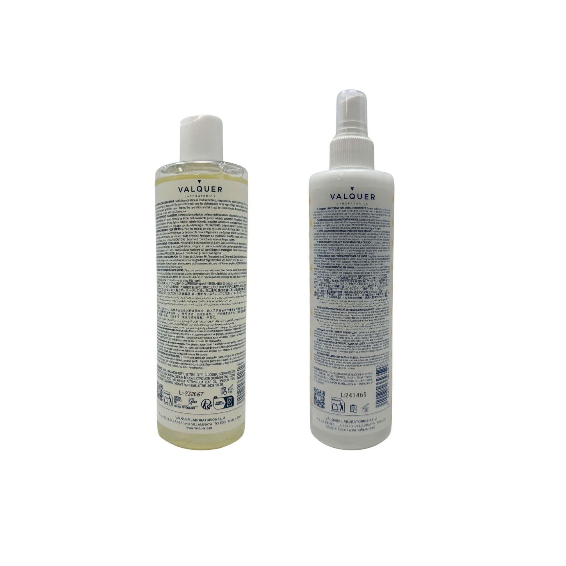 Pack champú y acondicionador bifásico preventivo infantil - 700 ml - Montber Professional Brand