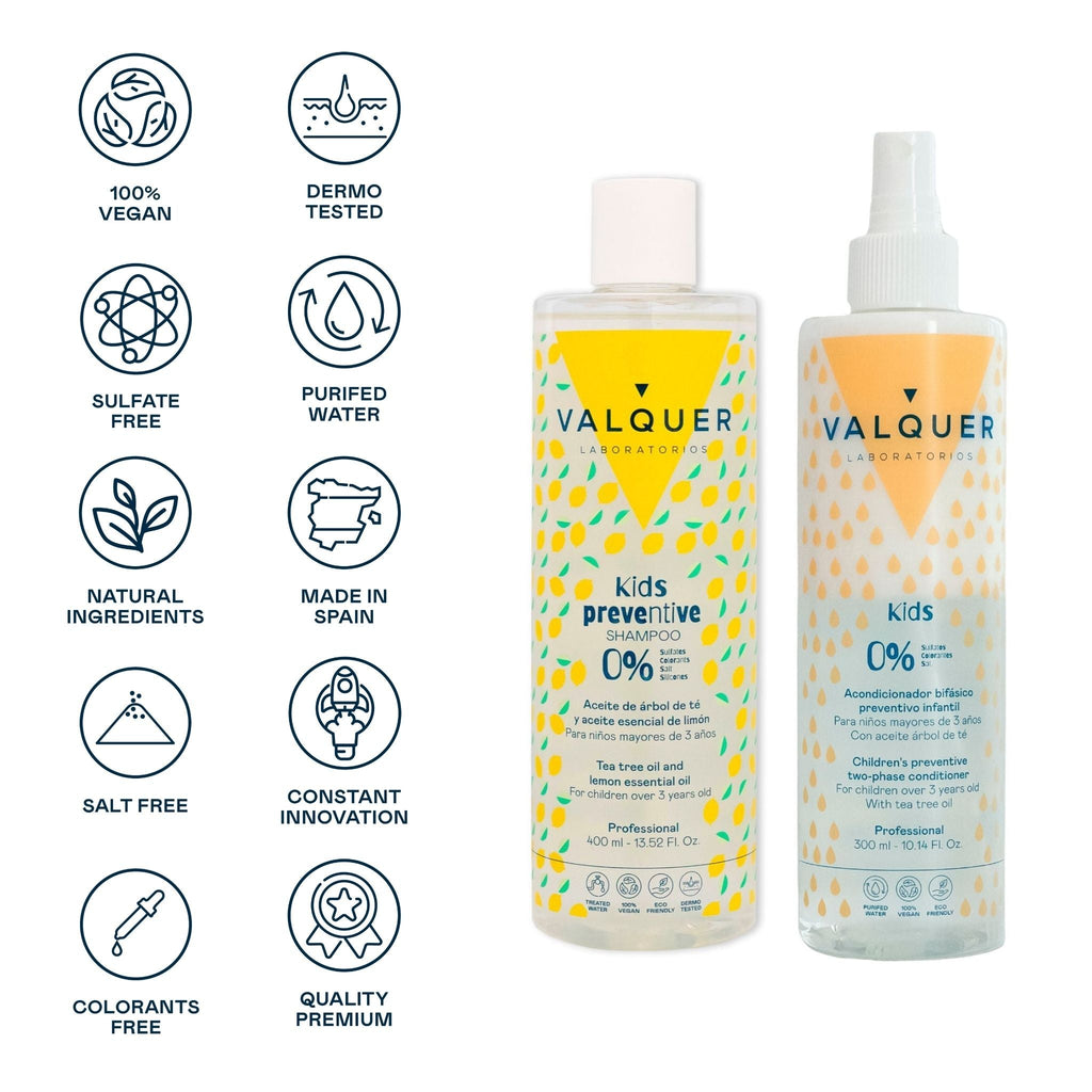 Pack champú y acondicionador bifásico preventivo infantil - 700 ml - Montber Professional Brand