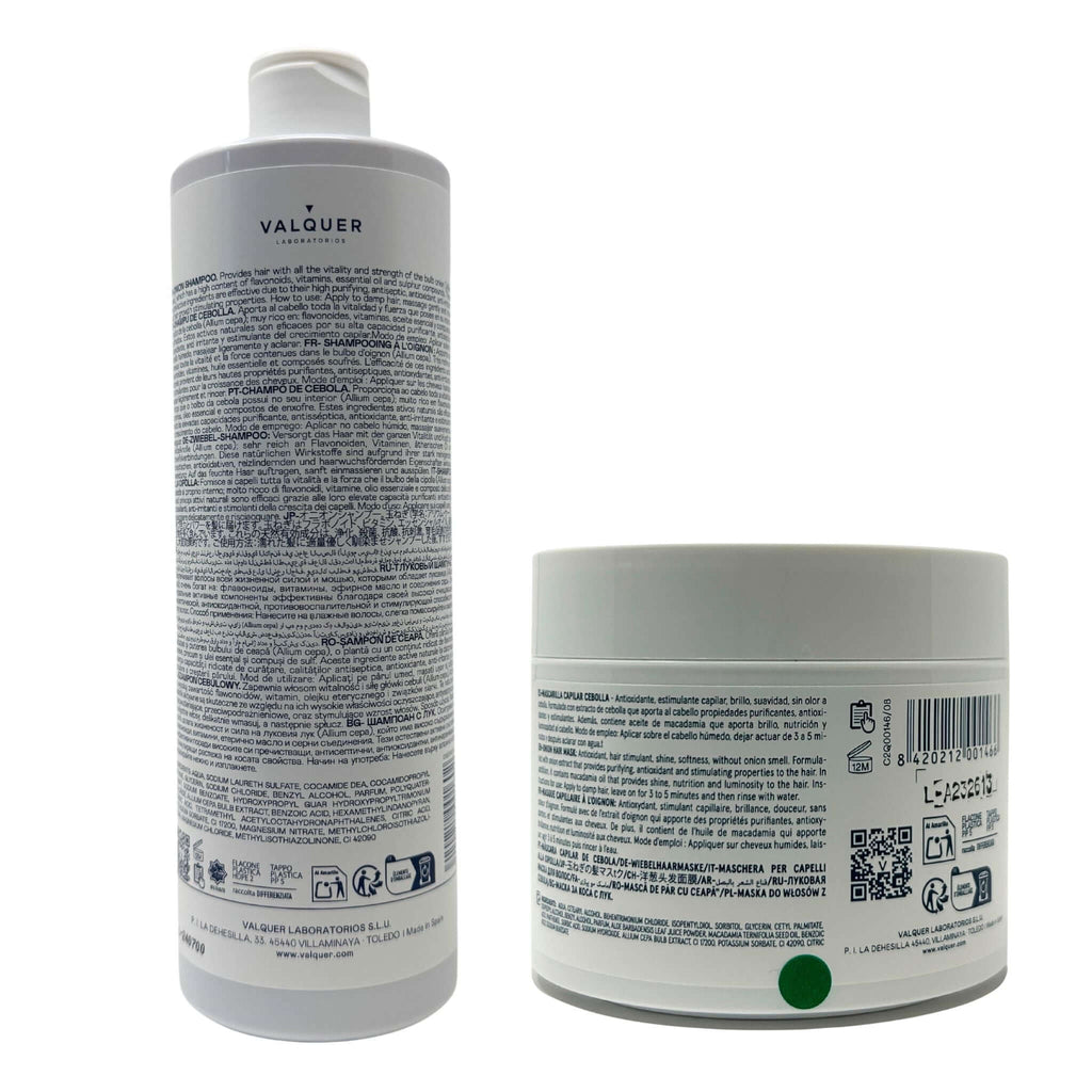 Pack Champú y Mascarilla de Cebolla para el Cabello - 800 ml - Montber Professional Brand