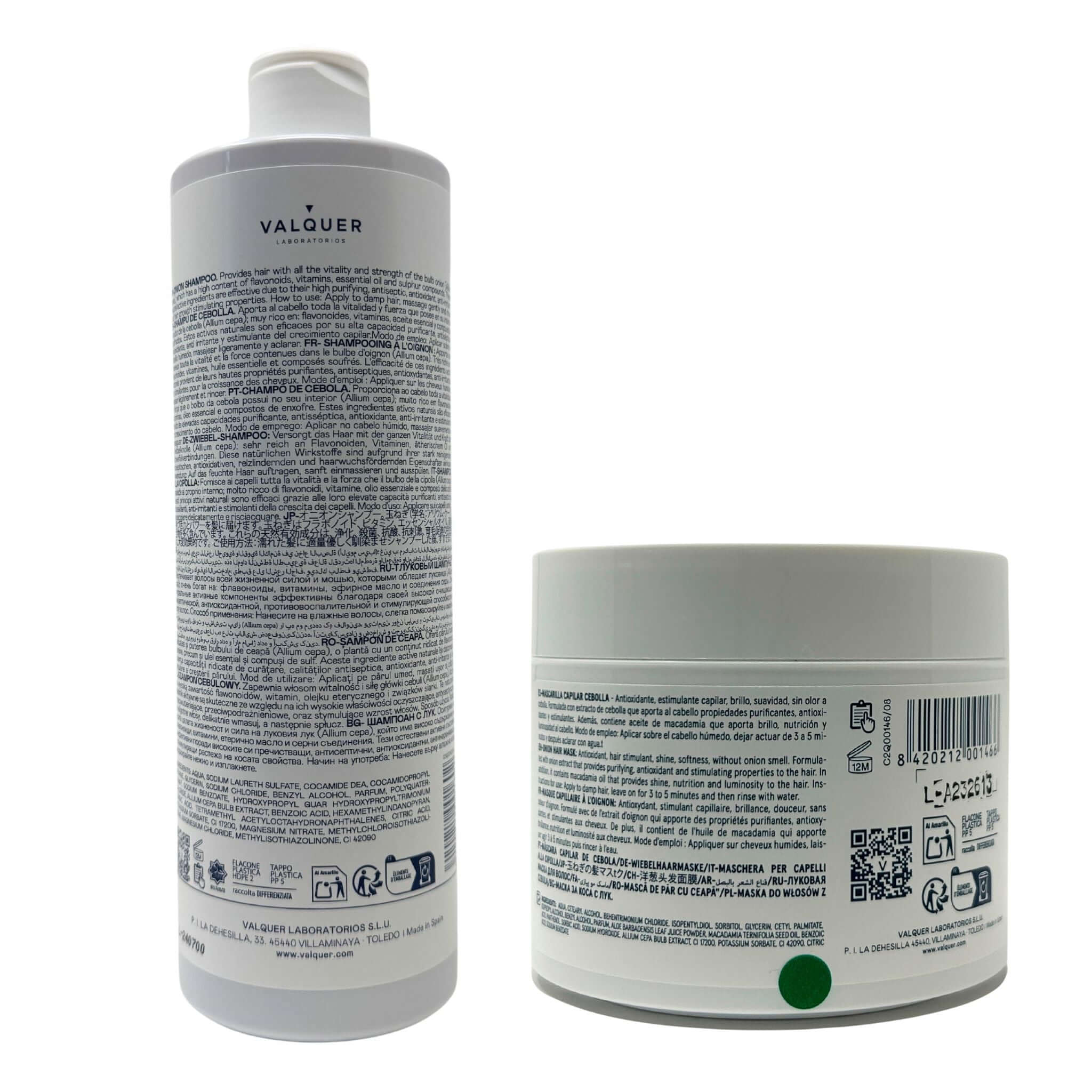 Pack Champú y Mascarilla de Cebolla para el Cabello - 800 ml - Montber Professional Brand