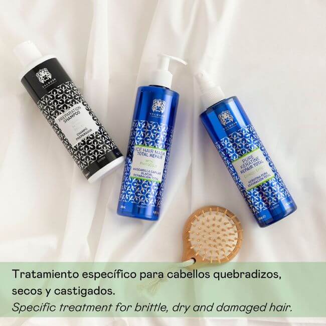 Pack cold keratin Champú preparador + Keratina + Ice Hair Mask Total Repair - 900 ml - Montber Professional Brand