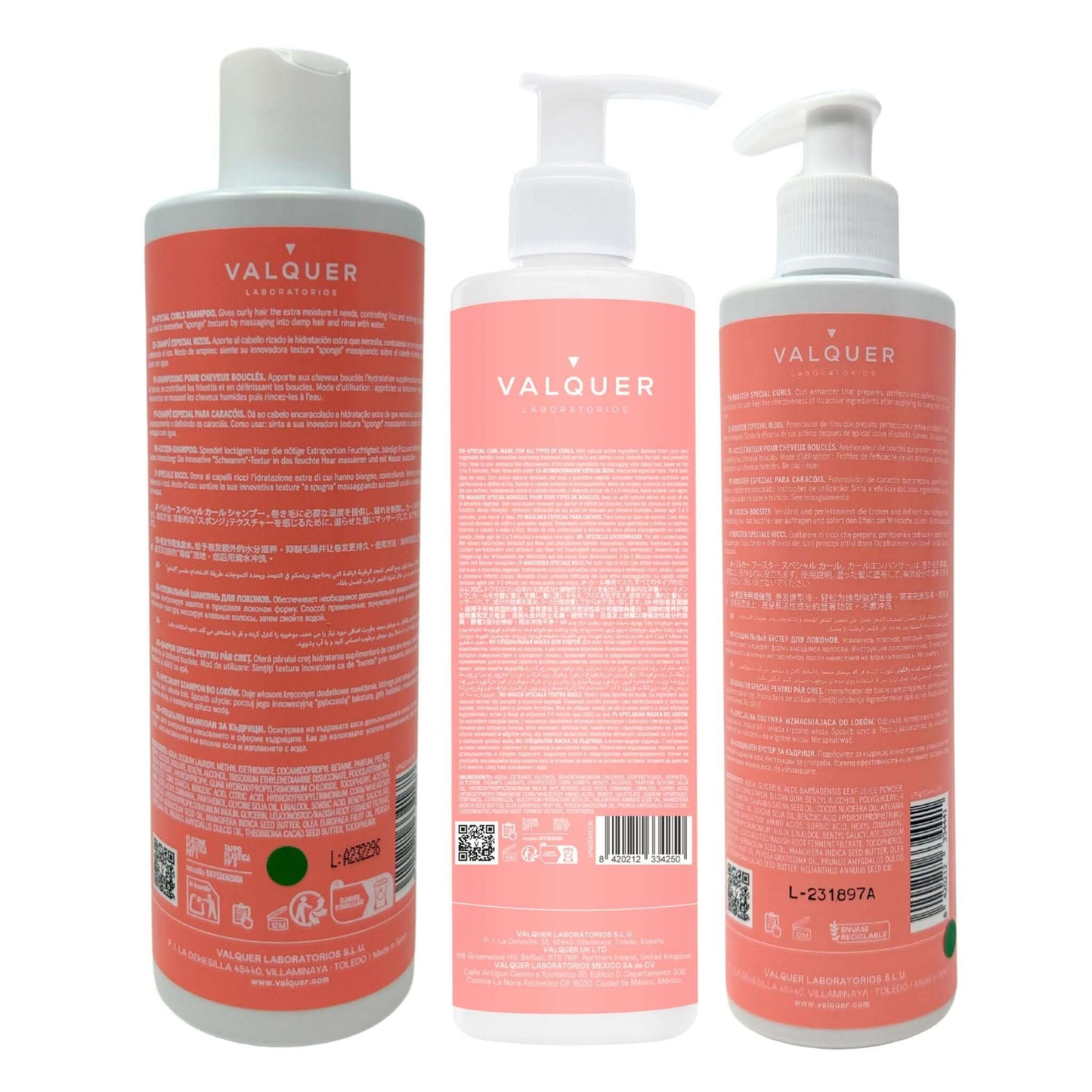 Pack curly Champú, mascarilla y booster para cabellos rizados - 975 ml - Montber Professional Brand