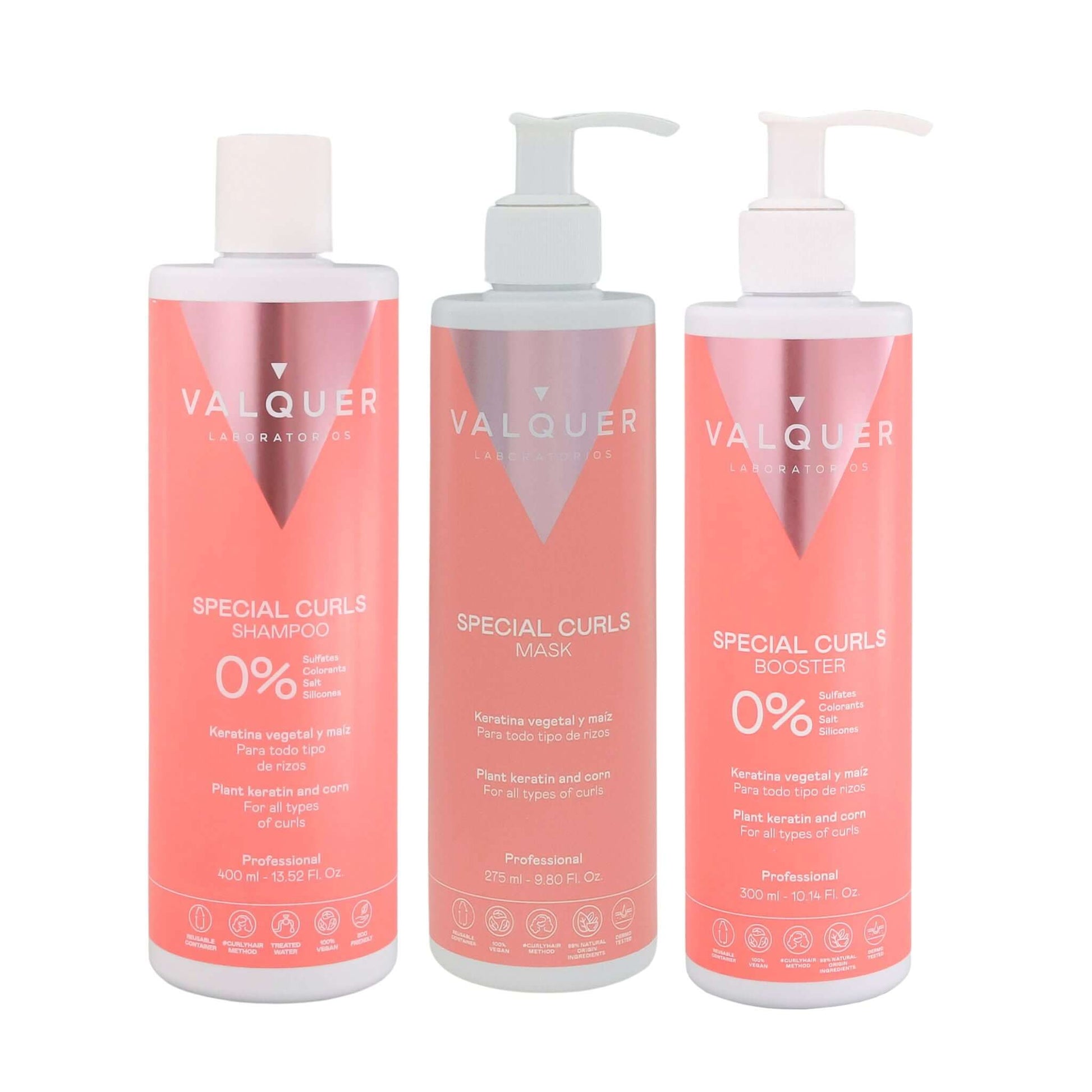 Pack curly Champú, mascarilla y booster para cabellos rizados - 975 ml - Montber Professional Brand