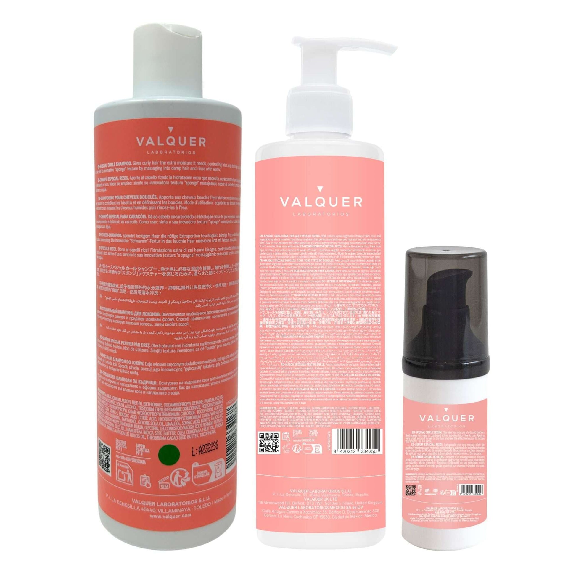 Pack curly Champú, mascarilla y serum para cabellos rizados - 720 ml - Montber Professional Brand