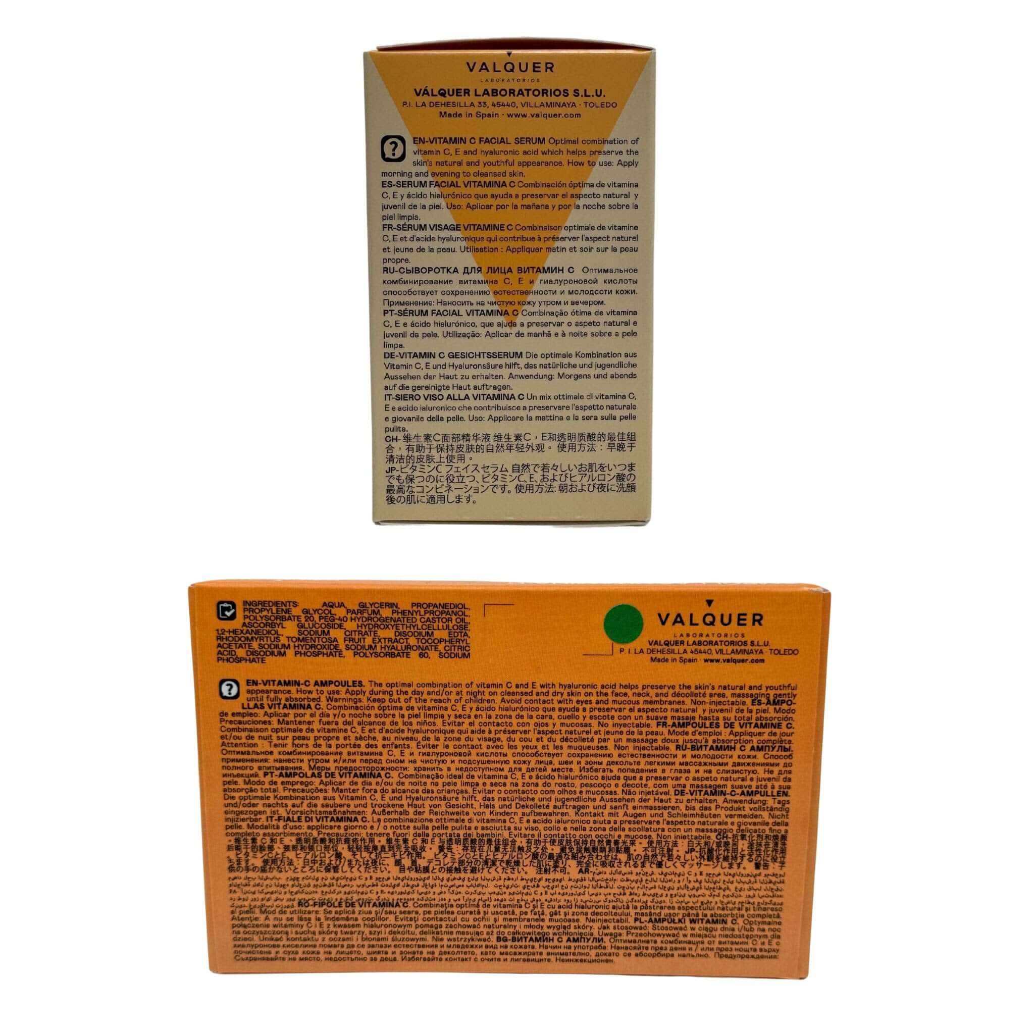 Pack Facial Vitamina C y Ácido Hialurónico - Serum 30 ml y Ampollas 5 x 2 ml - Montber Professional Brand