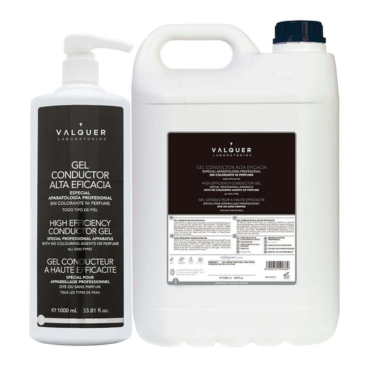 Pack de gel conductor facial y corporal Valquer 1000 ml y 5000 ml