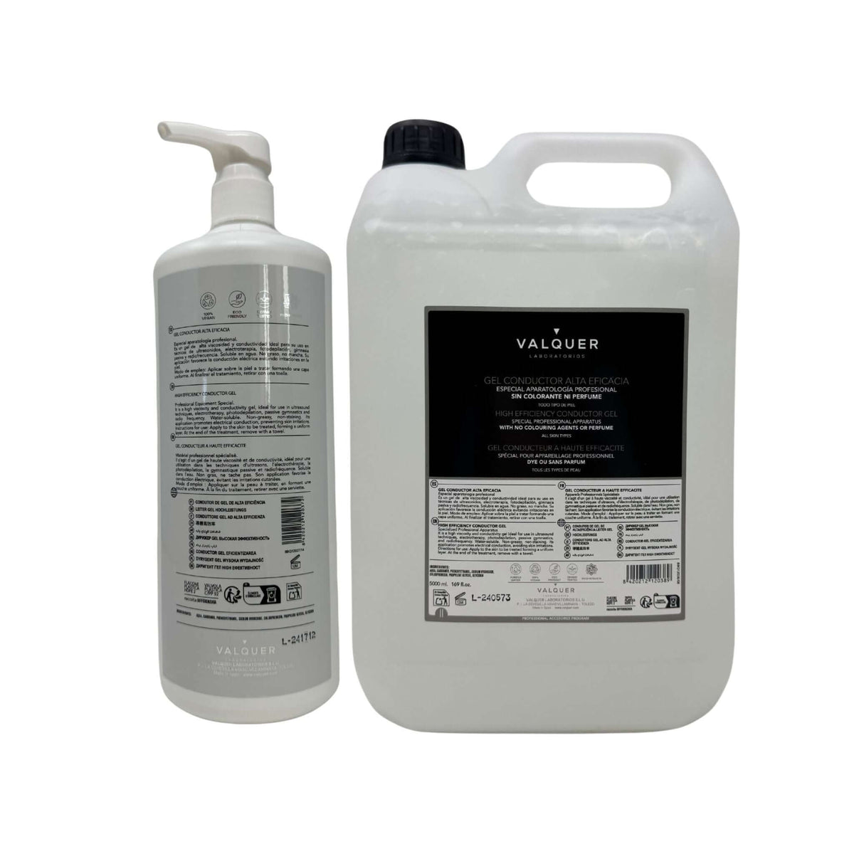 Pack de gel conductor facial y corporal Valquer 1000 ml y 5000 ml - imagen 5