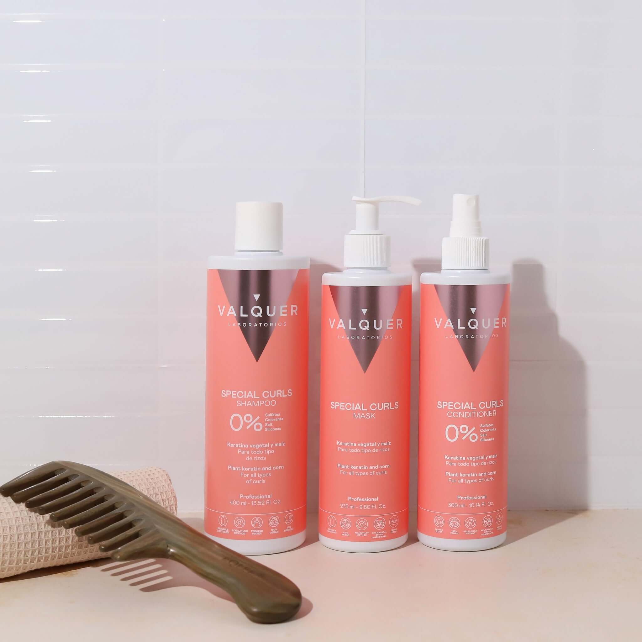 Pack Método Curly - Champú, Mascarilla y Acondicionador - 975 ml - Montber Professional Brand