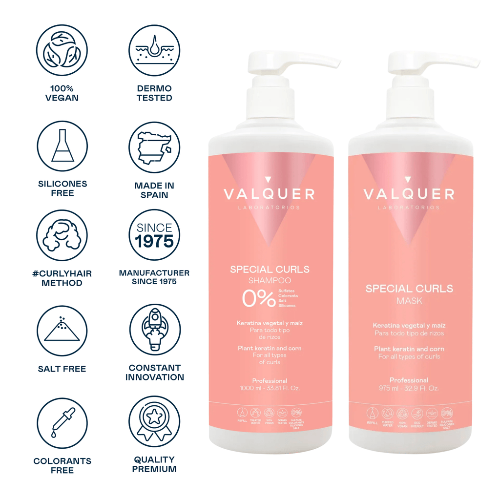 Pack Método Curly - Champú y Mascarilla - 1975 ml - Montber Professional Brand