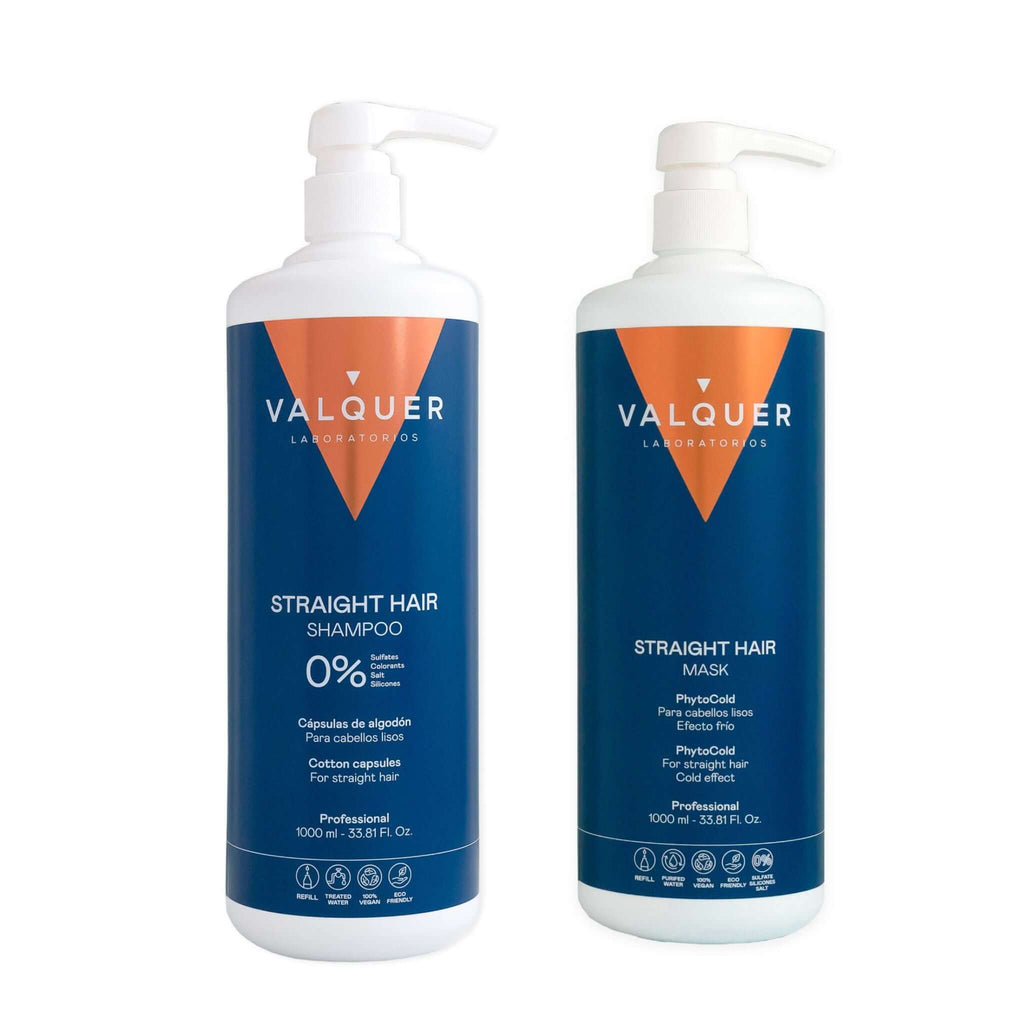 Pack para Cabellos Lisos - Champú y Mascarilla Capilar Glacial - 1000 ml + 975 ml - Montber Professional Brand