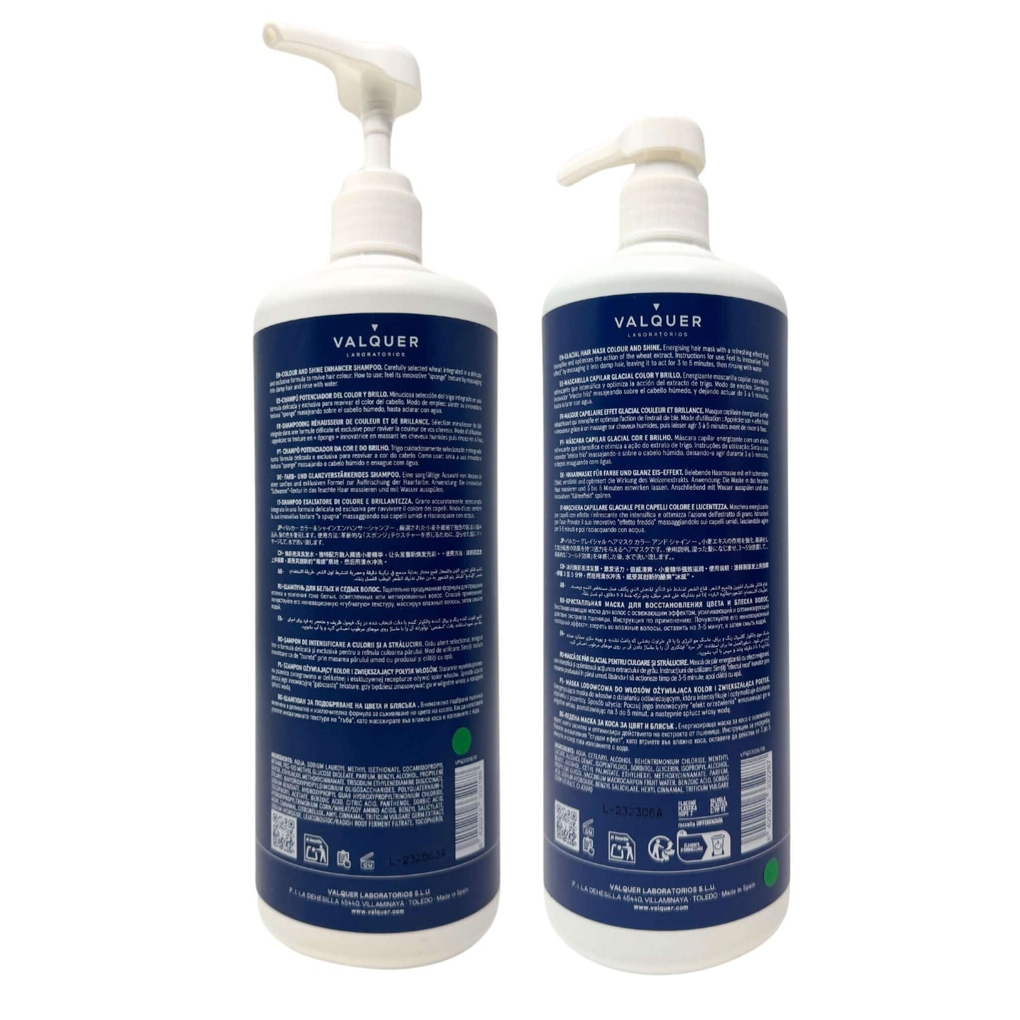 Pack Potenciador Color y Brillo para Cabellos Teñidos - Champú y Mascarilla - 1000 ml + 975 ml - Montber Professional Brand