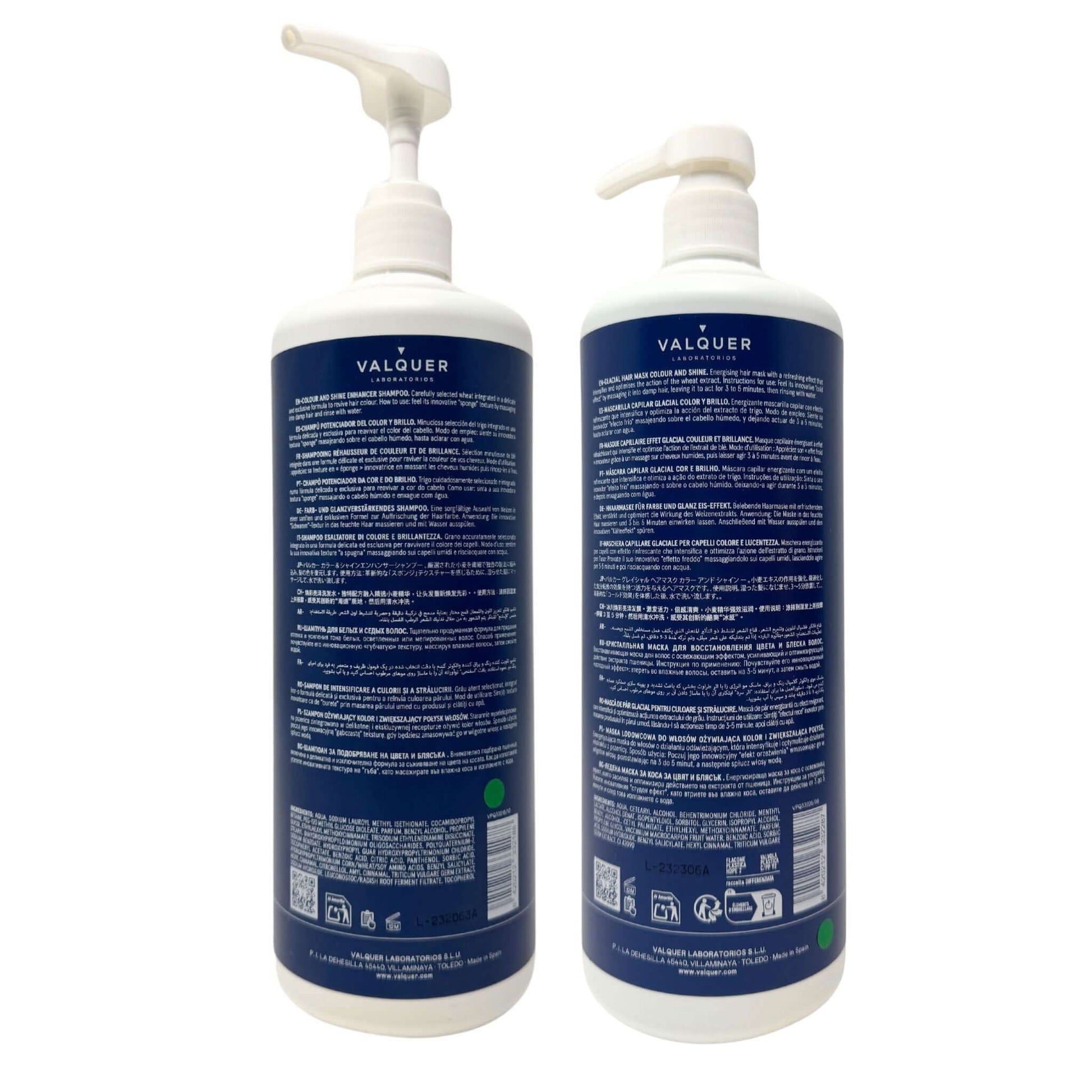 Pack Potenciador Color y Brillo para Cabellos Teñidos - Champú y Mascarilla - 1000 ml + 975 ml - Montber Professional Brand