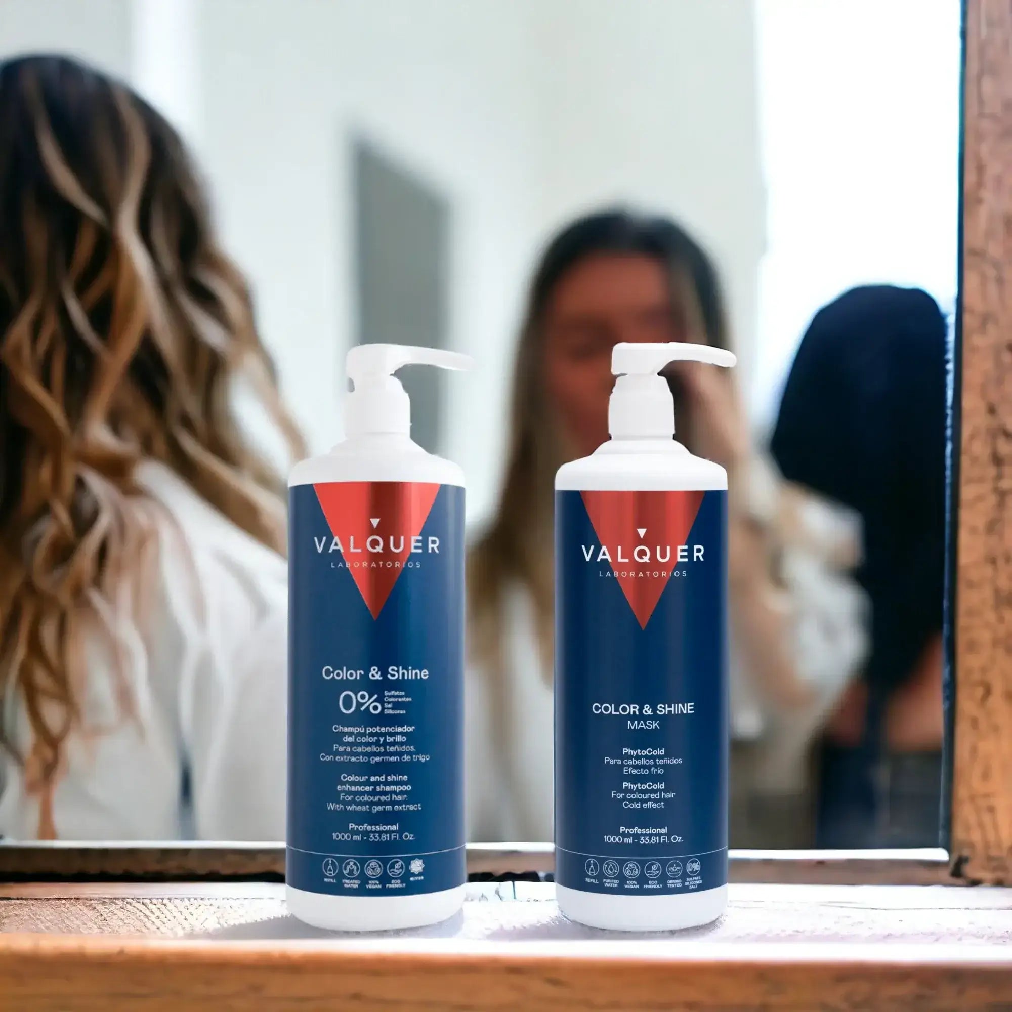 Pack Potenciador Color y Brillo para Cabellos Teñidos - Champú y Mascarilla - 1000 ml + 975 ml - Montber Professional Brand