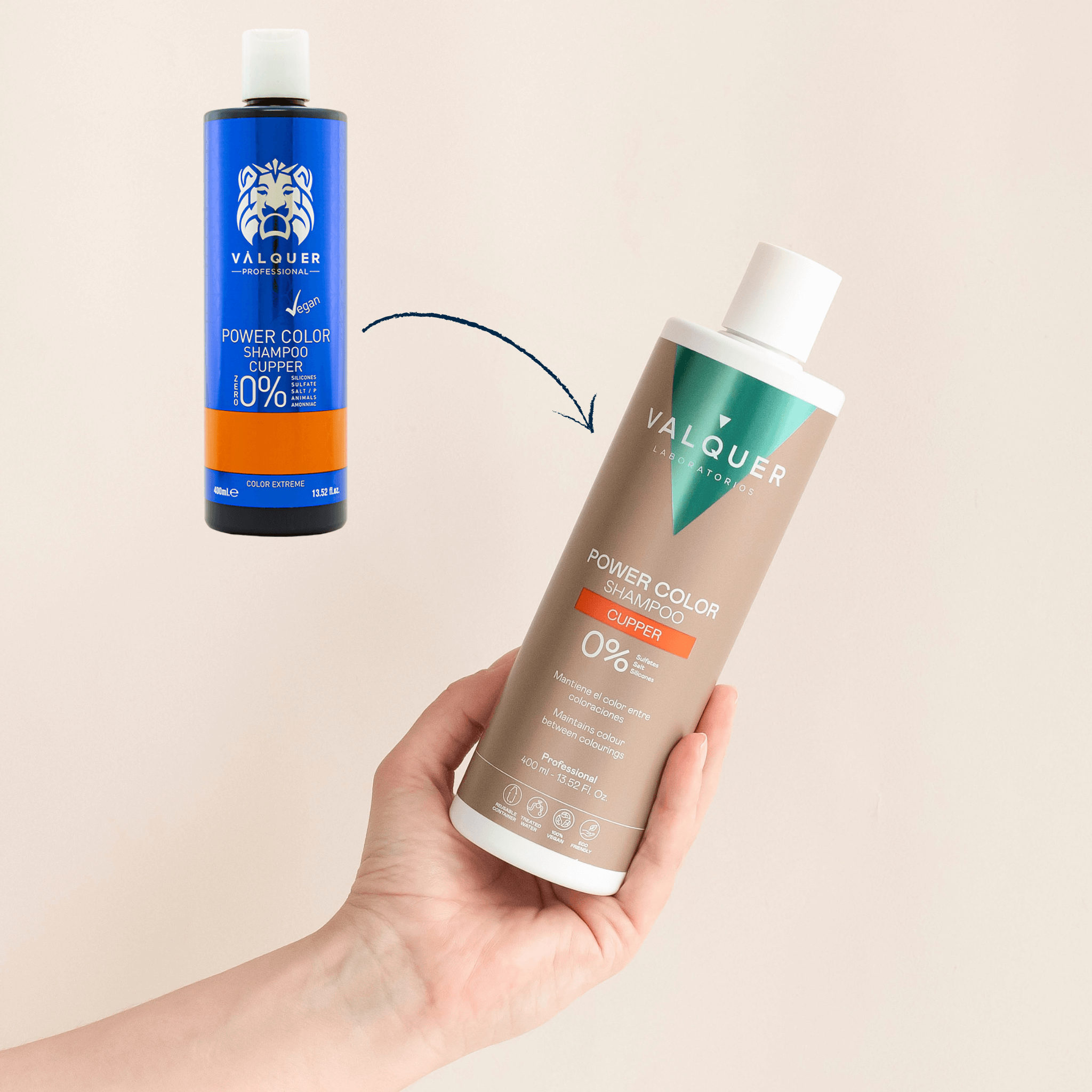 Pack Power Color Cobre - Champú y Mascarilla - 675 ml - Montber Professional Brand