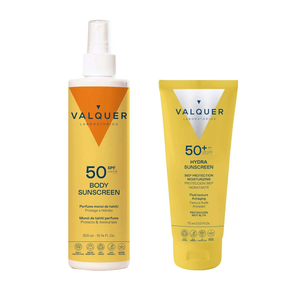 Pack Protección Solar Completa: Hydra Sunscreen Facial SPF 50+ y Corporal SPF 50 - 375 ml - Montber Professional Brand
