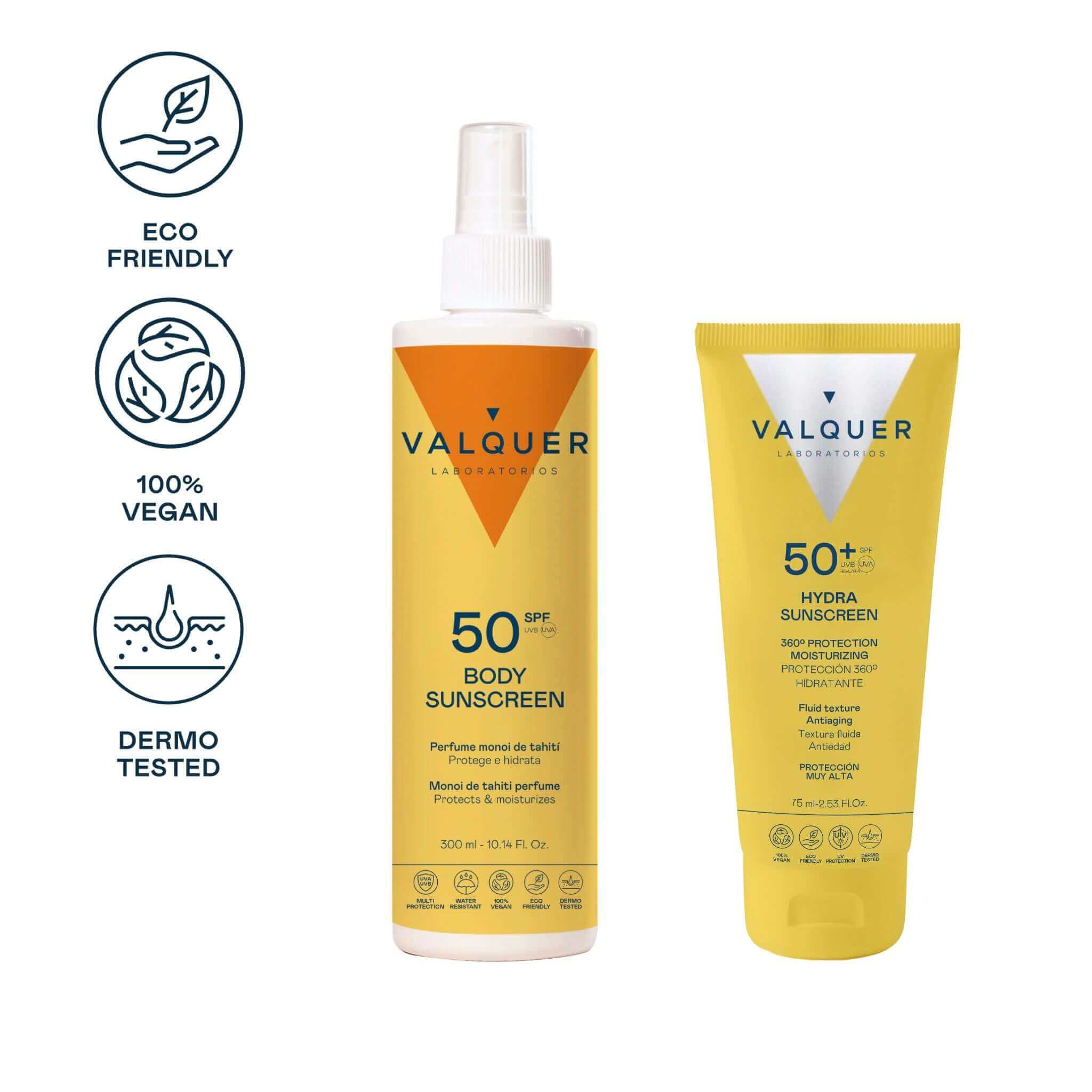 Pack Protección Solar Completa: Hydra Sunscreen Facial SPF 50+ y Corporal SPF 50 - 375 ml - Montber Professional Brand