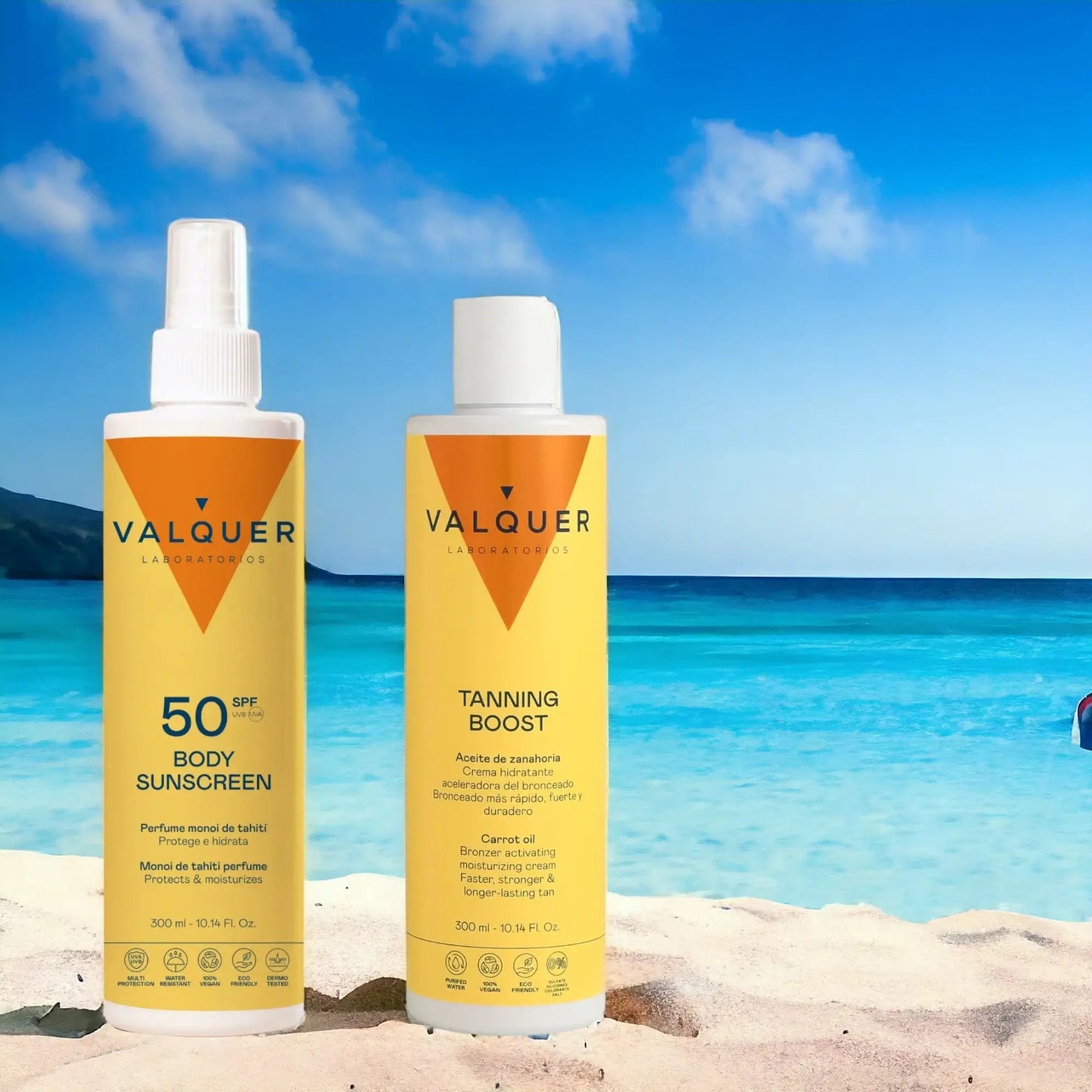 Pack Solar Corporal SPF 50 y Crema Hidratante Aceleradora del Bronceado - 600 ml - Montber Professional Brand