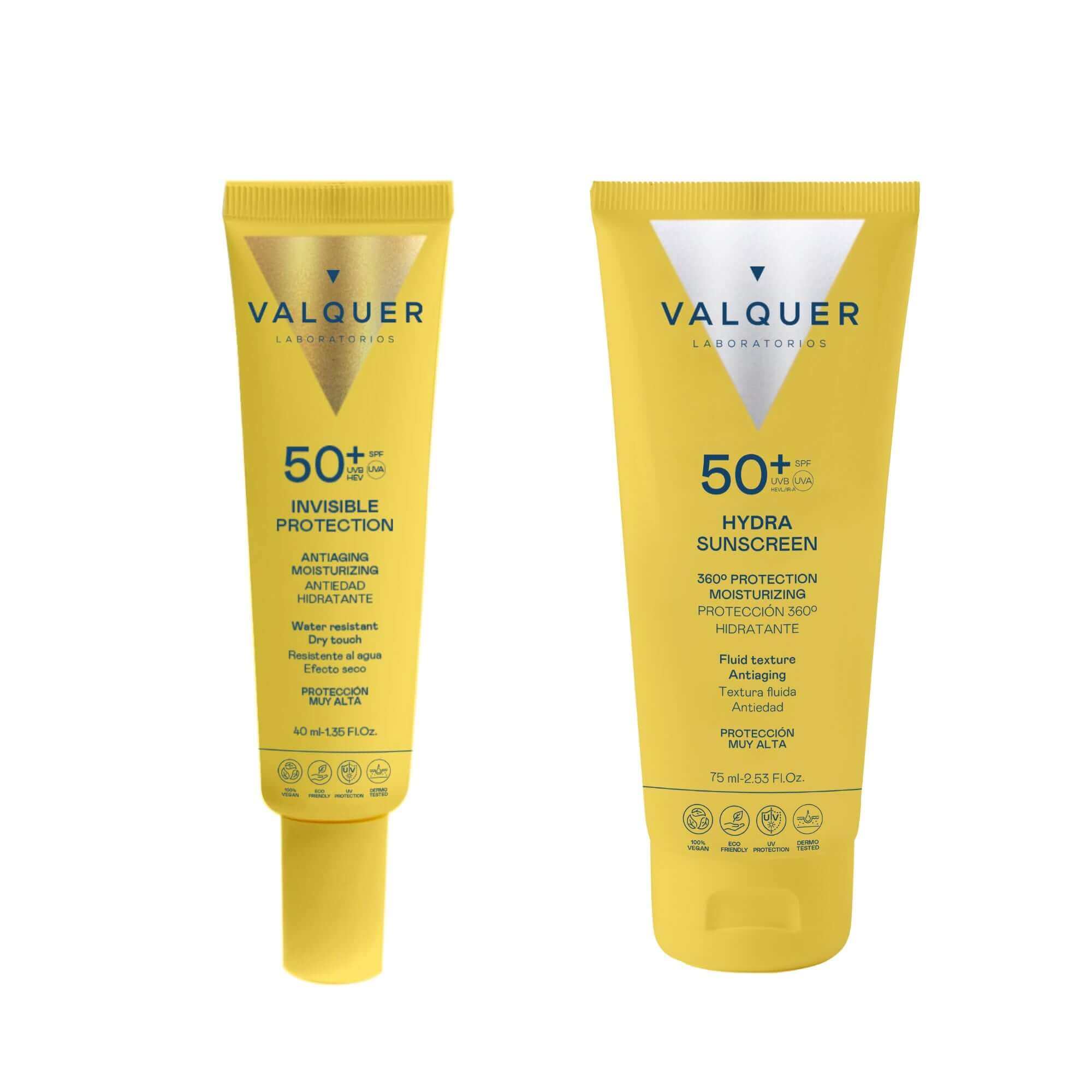 Pack Solar Facial Invisible Protection e Hydra Sunscreen SPF 50+ - 115 ml - Montber Professional Brand