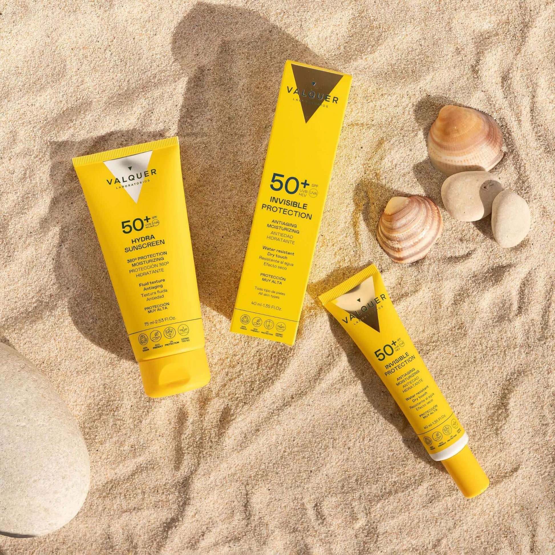 Pack Solar Facial Invisible Protection e Hydra Sunscreen SPF 50+ - 115 ml - Montber Professional Brand