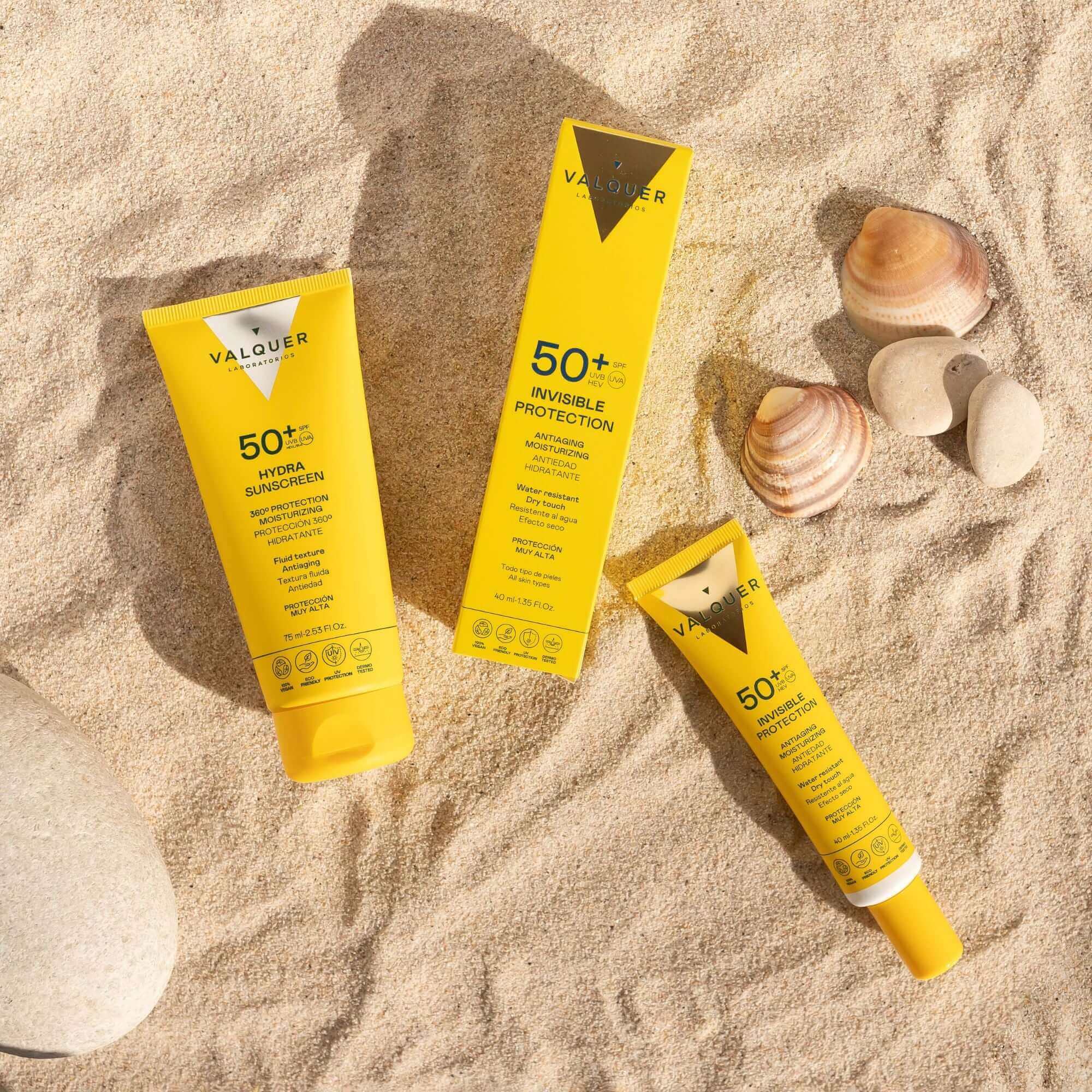 Pack Solar Facial Invisible Protection e Hydra Sunscreen SPF 50+ - 115 ml - Montber Professional Brand