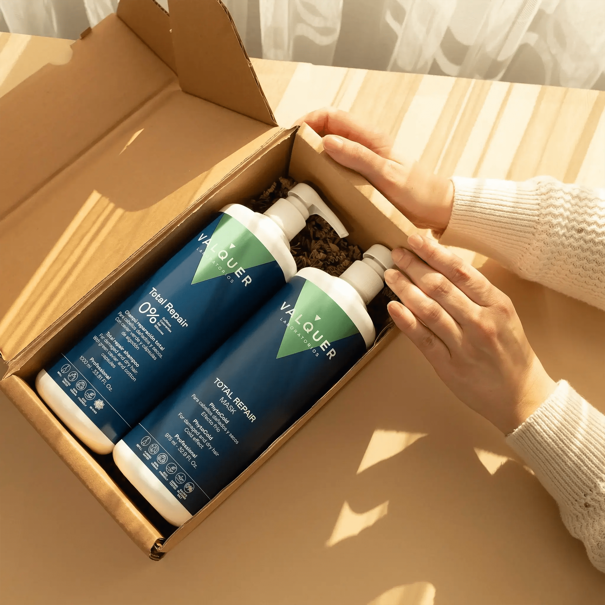 Pack Total Repair para Cabellos Dañados - Champú y Mascarilla - 1975 ml - Montber Professional Brand