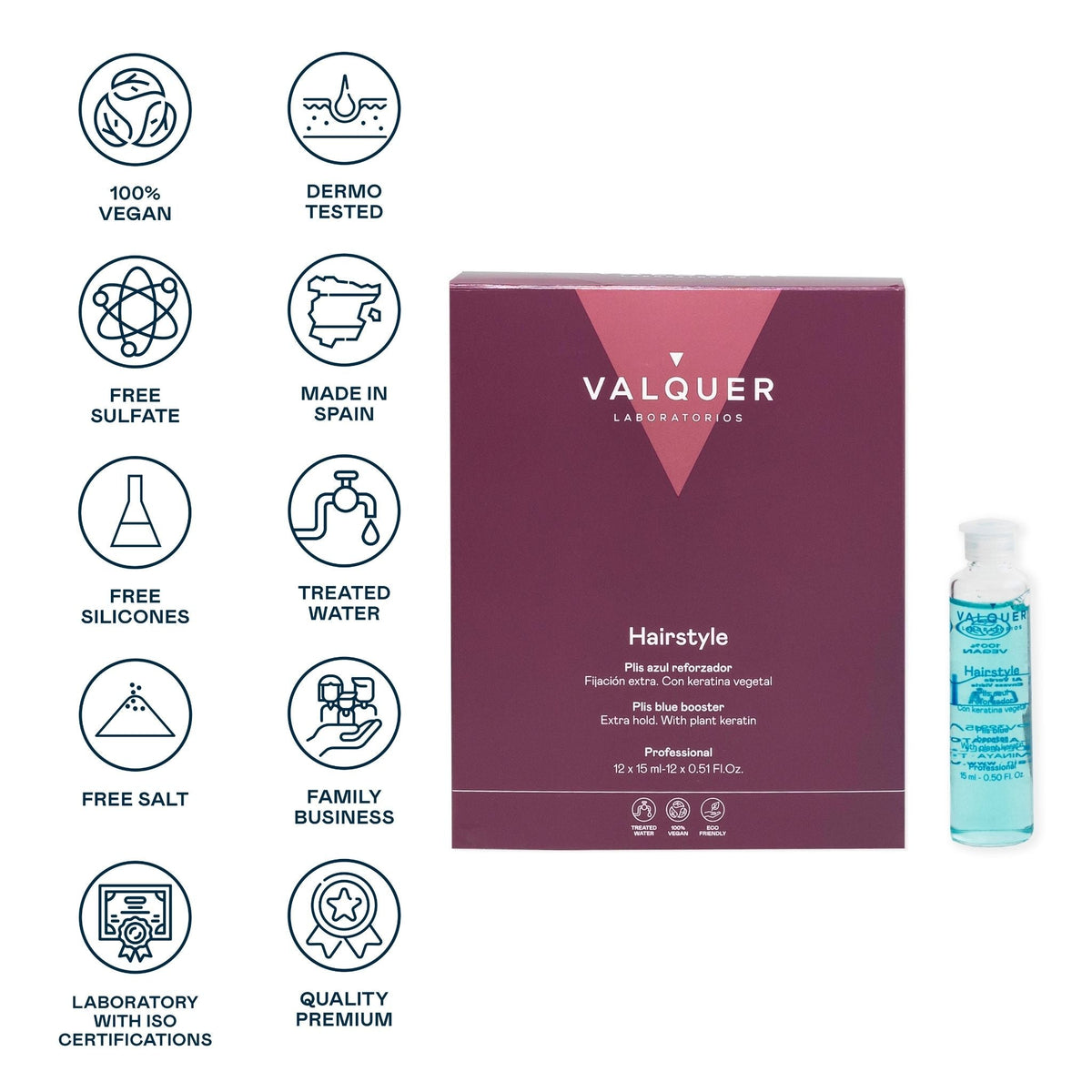 Plis azul reforzador Valquer, 12 ampollas de 15 ml - imagen 2