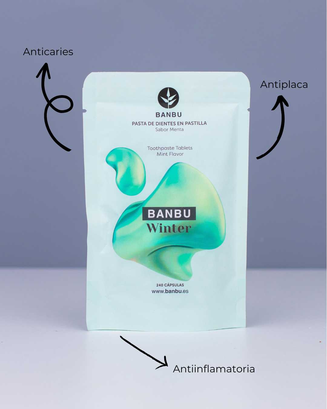 Recambio pasta de dientes en pastillas ECO Winter BANBU 240 unidades - imagen 3
