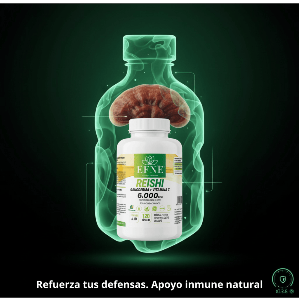 Reishi Ganoderma 6.000mg + Vitamina C EFNE: Refuerza Inmunidad y Controla el Estrés