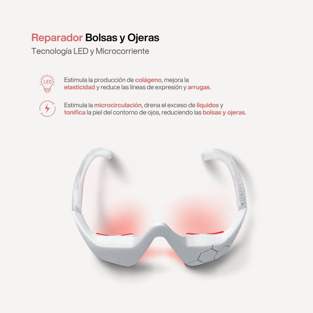 Reparador Bolsas y Ojeras con LED y Microcorriente - Montber Professional Brand