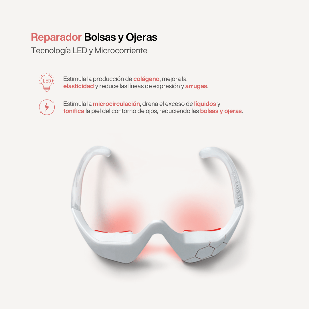 Reparador Bolsas y Ojeras con LED y Microcorriente - Montber Professional Brand